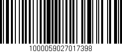 Código de barras (EAN, GTIN, SKU, ISBN): '1000059027017398'