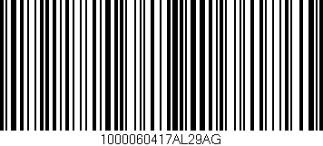 Código de barras (EAN, GTIN, SKU, ISBN): '1000060417AL29AG'