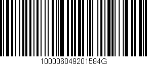 Código de barras (EAN, GTIN, SKU, ISBN): '100006049201584G'