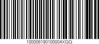 Código de barras (EAN, GTIN, SKU, ISBN): '100006190100004XGG'
