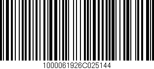 Código de barras (EAN, GTIN, SKU, ISBN): '1000061926C025144'