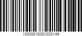 Código de barras (EAN, GTIN, SKU, ISBN): '1000061926C025146'