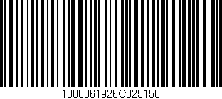 Código de barras (EAN, GTIN, SKU, ISBN): '1000061926C025150'