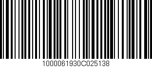 Código de barras (EAN, GTIN, SKU, ISBN): '1000061930C025138'