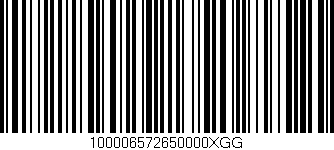 Código de barras (EAN, GTIN, SKU, ISBN): '100006572650000XGG'