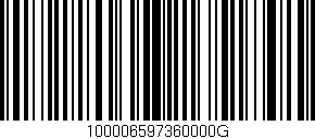 Código de barras (EAN, GTIN, SKU, ISBN): '100006597360000G'