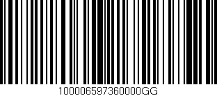 Código de barras (EAN, GTIN, SKU, ISBN): '100006597360000GG'