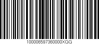 Código de barras (EAN, GTIN, SKU, ISBN): '100006597360000XGG'