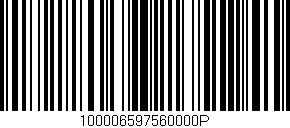 Código de barras (EAN, GTIN, SKU, ISBN): '100006597560000P'