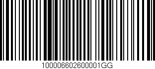 Código de barras (EAN, GTIN, SKU, ISBN): '100006602600001GG'