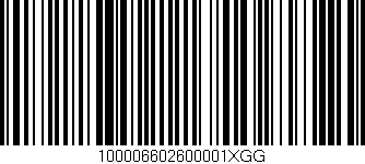 Código de barras (EAN, GTIN, SKU, ISBN): '100006602600001XGG'