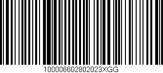 Código de barras (EAN, GTIN, SKU, ISBN): '100006602802023XGG'
