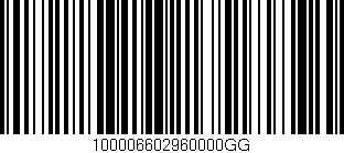 Código de barras (EAN, GTIN, SKU, ISBN): '100006602960000GG'