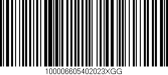 Código de barras (EAN, GTIN, SKU, ISBN): '100006605402023XGG'