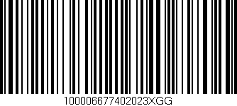Código de barras (EAN, GTIN, SKU, ISBN): '100006677402023XGG'
