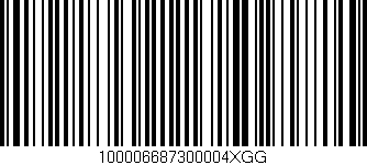 Código de barras (EAN, GTIN, SKU, ISBN): '100006687300004XGG'