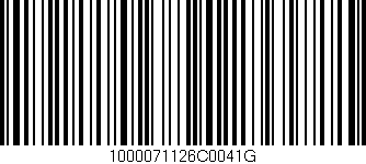 Código de barras (EAN, GTIN, SKU, ISBN): '1000071126C0041G'