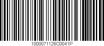 Código de barras (EAN, GTIN, SKU, ISBN): '1000071126C0041P'