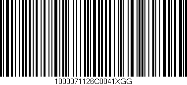 Código de barras (EAN, GTIN, SKU, ISBN): '1000071126C0041XGG'