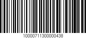 Código de barras (EAN, GTIN, SKU, ISBN): '10000711300000438'