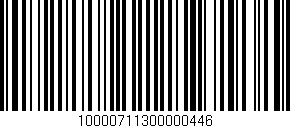 Código de barras (EAN, GTIN, SKU, ISBN): '10000711300000446'