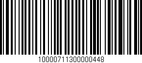Código de barras (EAN, GTIN, SKU, ISBN): '10000711300000448'