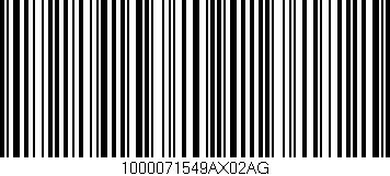 Código de barras (EAN, GTIN, SKU, ISBN): '1000071549AX02AG'