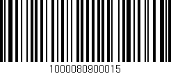 Código de barras (EAN, GTIN, SKU, ISBN): '1000080900015'