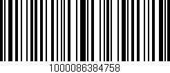 Código de barras (EAN, GTIN, SKU, ISBN): '1000086384758'