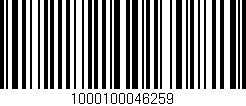 Código de barras (EAN, GTIN, SKU, ISBN): '1000100046259'