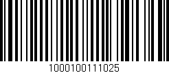 Código de barras (EAN, GTIN, SKU, ISBN): '1000100111025'