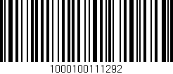 Código de barras (EAN, GTIN, SKU, ISBN): '1000100111292'