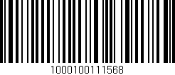 Código de barras (EAN, GTIN, SKU, ISBN): '1000100111568'