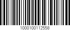 Código de barras (EAN, GTIN, SKU, ISBN): '1000100112558'