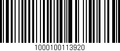 Código de barras (EAN, GTIN, SKU, ISBN): '1000100113920'