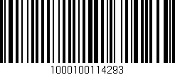 Código de barras (EAN, GTIN, SKU, ISBN): '1000100114293'