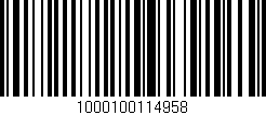 Código de barras (EAN, GTIN, SKU, ISBN): '1000100114958'
