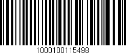 Código de barras (EAN, GTIN, SKU, ISBN): '1000100115498'