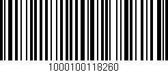 Código de barras (EAN, GTIN, SKU, ISBN): '1000100118260'