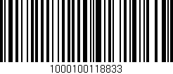 Código de barras (EAN, GTIN, SKU, ISBN): '1000100118833'