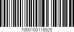 Código de barras (EAN, GTIN, SKU, ISBN): '1000100118925'