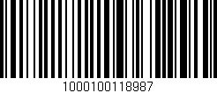 Código de barras (EAN, GTIN, SKU, ISBN): '1000100118987'