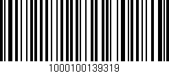 Código de barras (EAN, GTIN, SKU, ISBN): '1000100139319'