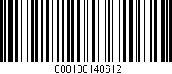 Código de barras (EAN, GTIN, SKU, ISBN): '1000100140612'