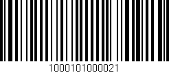 Código de barras (EAN, GTIN, SKU, ISBN): '1000101000021'