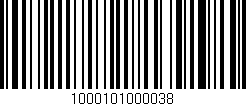 Código de barras (EAN, GTIN, SKU, ISBN): '1000101000038'