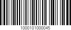Código de barras (EAN, GTIN, SKU, ISBN): '1000101000045'