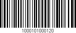 Código de barras (EAN, GTIN, SKU, ISBN): '1000101000120'