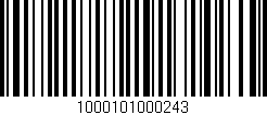 Código de barras (EAN, GTIN, SKU, ISBN): '1000101000243'