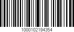 Código de barras (EAN, GTIN, SKU, ISBN): '1000102194354'